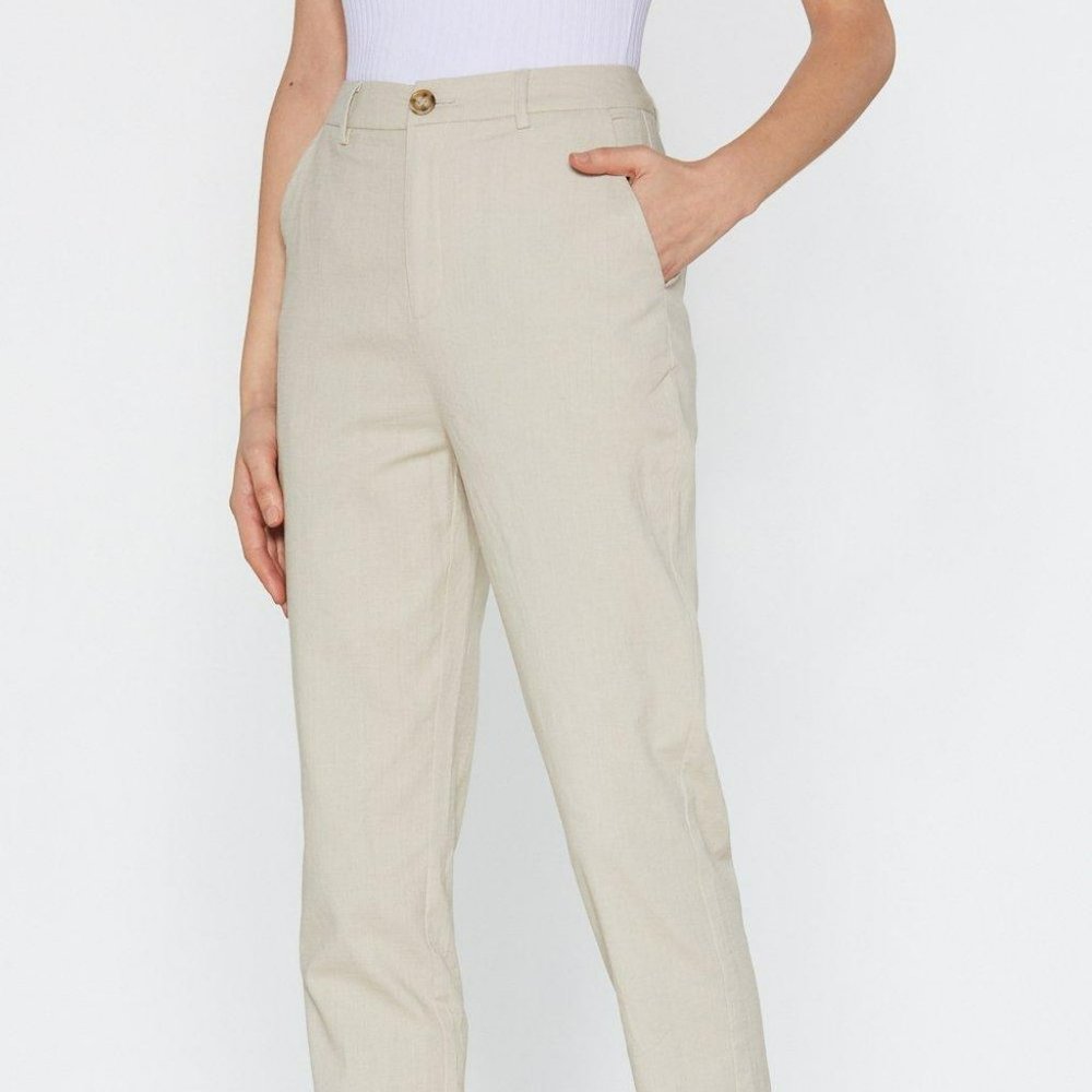 NASTY GAL Tapered Linen Pants
